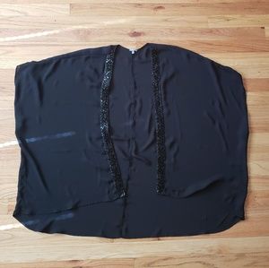 Black sequin kimono